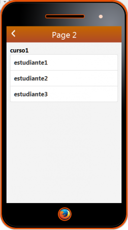 Listado de estudiantes del curso