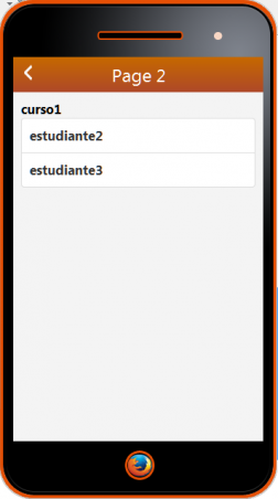 Listado de estudiantes filtrado