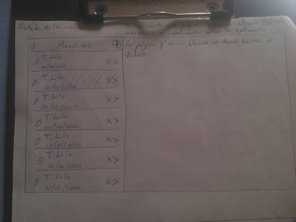 Prototipos de pantallas para tablet